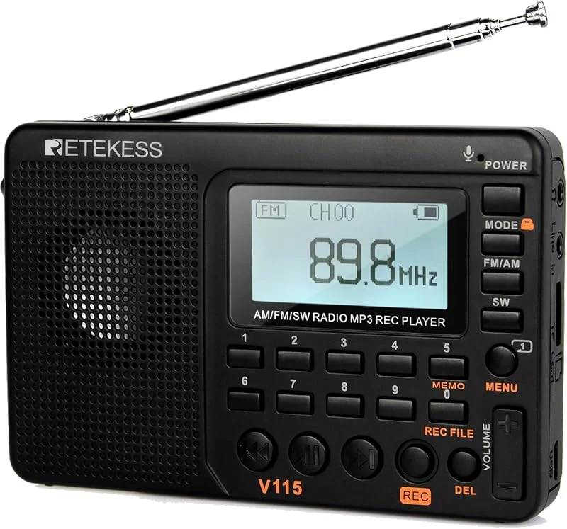 Retekess V115 Bärbar Radio, AM Radio — Portabel digital och ljud
