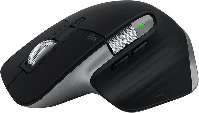 Logitech MX Master 3S för Mac - Trådlös Bluetooth mus med ultrasnabb rullning, Ergo, 8K DPI, tysta klick, spårning på glas, anpassning, USB-C, Apple, iPad - Space Grey — Datortillbehör