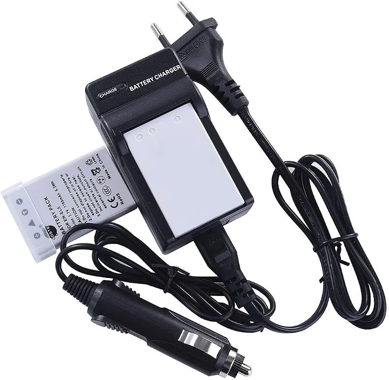 DSTE 2pcs EN-EL5 batteri och reseladdare för Nikon Coolpix P510 P520 P530 P5000 P5100 P6000 — Laddning och kablar