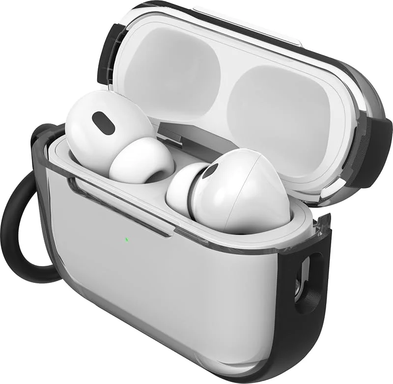 OtterBox Clear Headphone Case för AirPods Pro (1:e, 2:e gen & Pro 2), Svart — Mobil och surfplatta