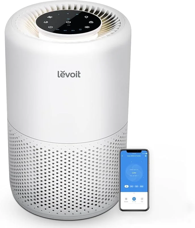 LEVOIT Core 200S Luftrenare, Vit, 20.5 x 20.5 x 32 cm — Hushållselektronik
