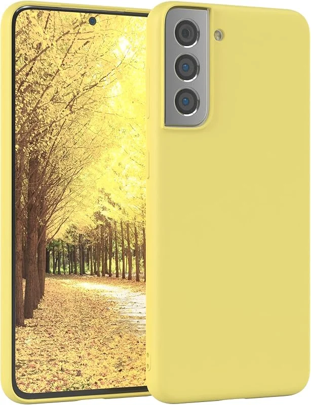 EAZY CASE Silikonfodral kompatibelt med Galaxy S21 5G i Gul — Mobil och surfplatta