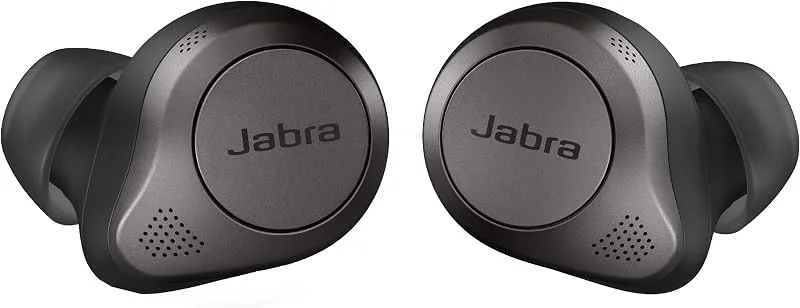 Jabra Elite 85t trådlösa earbuds - Jabra Advanced Active Noise Cancellation™ med lång batteritid och kraftfulla högtalare - Trådlöst laddningsfodral - titansvart — Hörlurar och ljud