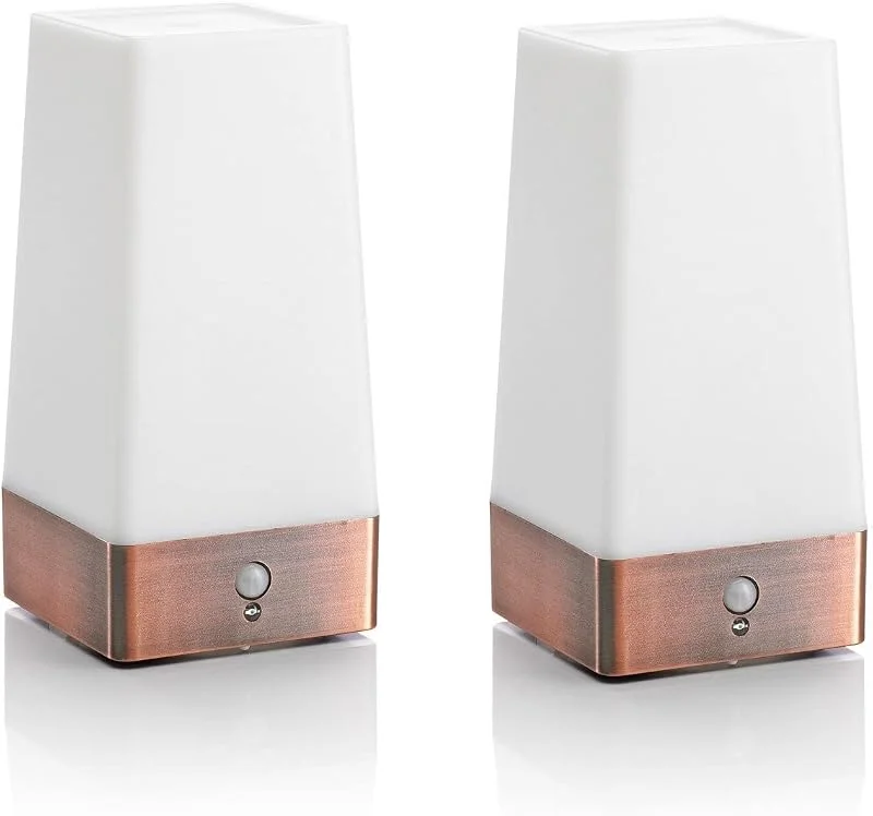 Auraglow Bordslampa med Rörelsesensor 2-pack, Batteridriven Nattlampa — Smarta hem