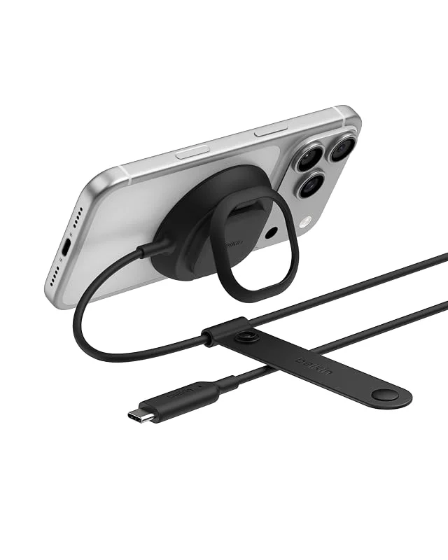 Belkin UltraCharge Magnetisk Laddare med Qi2 25 W, Snabb Trådlös Laddare, MagSafe-kompatibel med teknik för passiv kylning, stöd för iPhone 17-serien, Pixelsnap, AirPods Pro - Svart — Mobil och surfplatta