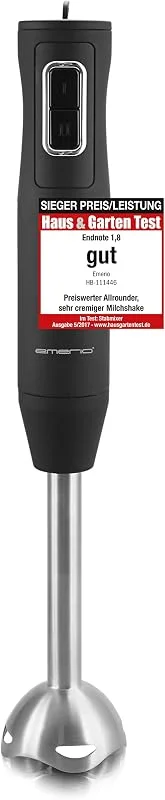 Emerio 250 Watt Handblandare, Silver, Svart — Kök & Hushåll