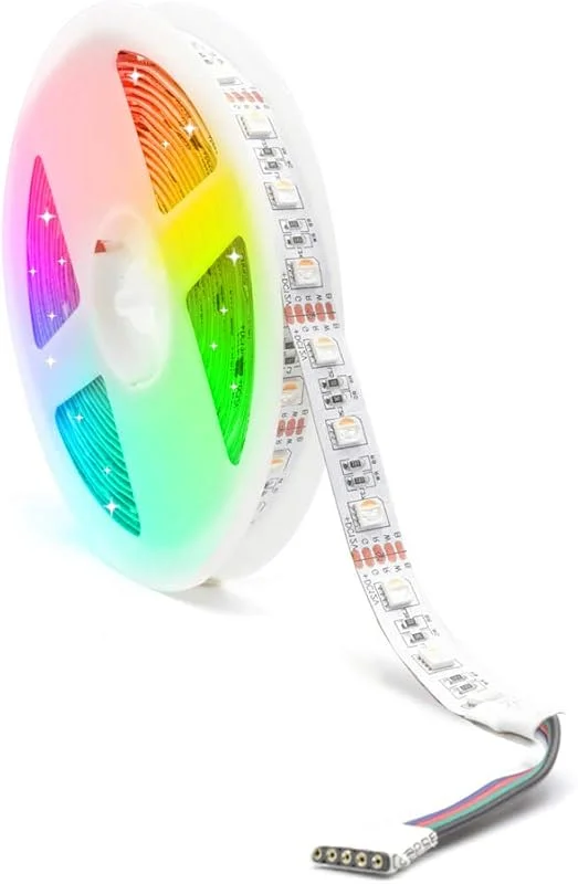 Arotelicht 12V 5M Led Strips 300LEDs 5050SMD, RGBW, IP20 dammtät, Kan beskäras, lämplig för inredning, butiksdekoration — Smart belysning