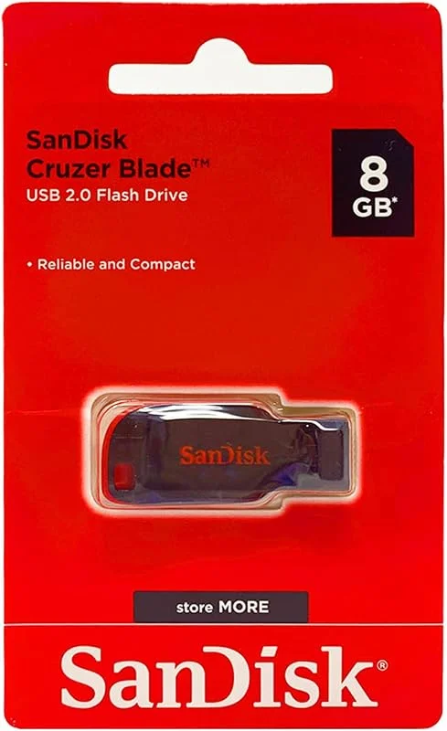 SanDisk Cruzer Blade 8 GB USB-minne USB 2.0 svart, röd — Datortillbehör