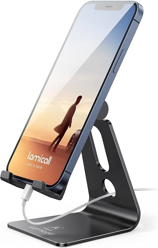Lamicall Telefonstativ, Justerbar Telefonhållare - Universellt Stativ, Hållare, Dock för iPhone 12 Mini, 12 Pro Max, 11 Pro Xs Max X 8 7 6S Plus, HUAWEI, Samsung S10 S9, andra Smartphones - Svart — Mobil och surfplatta