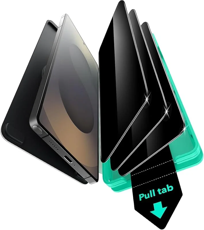 ESR 3-pack för Samsung Galaxy S25 Ultra Privacy skärmskydd, 9H+ hårdhet härdat glas med enkel installation, automatiskt dammelimineringsverktyg för Galaxy S25 Ultra [6, 9 tum], anti-spion — Mobil och surfplatta