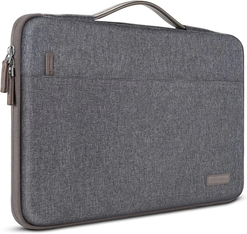 DOMISO 12, 5-tums MacBook Pro Retina, 13 MacBook Air Retina 2018, 12, 9-tums iPad Pro 2016 2017, 13, 5 tum, Surface Laptop 2, vattentätt fodral, mörkgrå — Datortillbehör