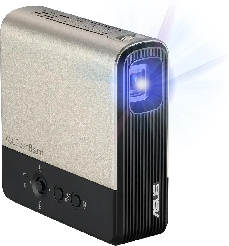 ASUS ZenBeam E2 Mini-LED-projektor (projektorer, bilporträttläge, 300 LED-lumen, WVGA, trådlös projektion, USB typ A. HDMI, 4 timmars batteritid) — Portabel digital och ljud