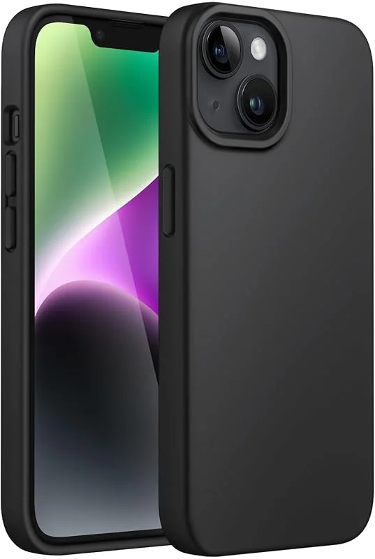 JETech Silikonskal för iPhone 14, Svart — Mobil och surfplatta