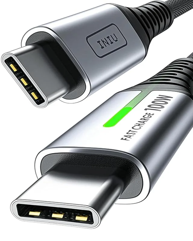 INIU USB C-kabel, 2m 100W PD Snabbladdning Type C till USB C kabel — Mobil och surfplatta