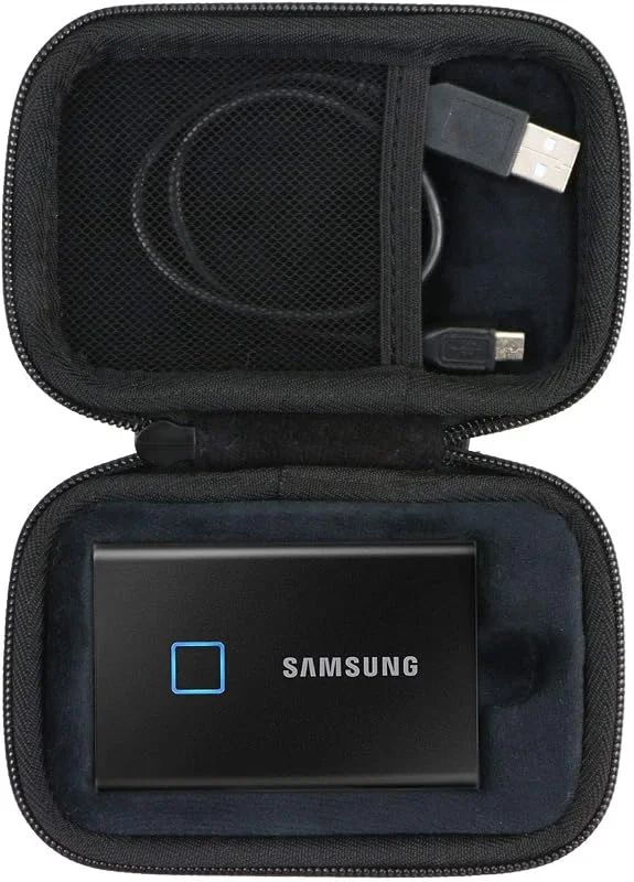 co2CREA Hårt förvaringsfodral för Samsung T7 Touch, T7 bärbara state-enheter 500 GB 1 TB 2 TB extern SSD hård EVA stötsäker lagring resväska — Hårvård