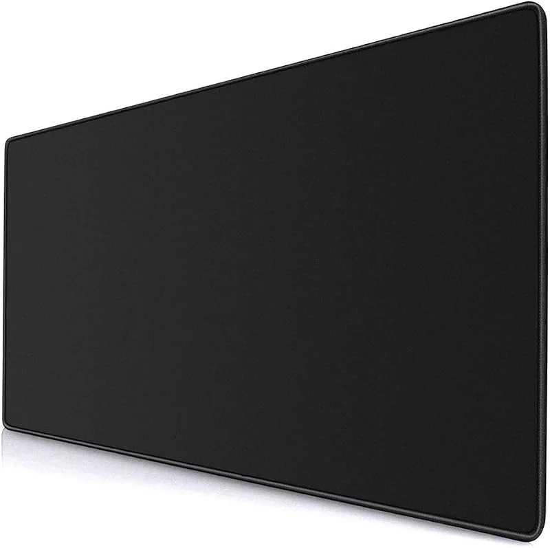 utökad gaming-musmatta, extra stor, 900 x 400 x 3 mm, vattentålig musmatta med halkfri bas, för stationär och bärbar dator (90 x 40 cm, svart 010) — Datortillbehör