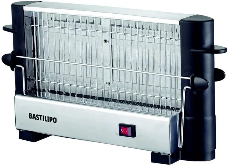 Bastilipo – Multipan-brödrost, 750 W, dubbel garvningsområde 22 x 11 cm, galler av rostfritt stål, Firefox snabb brödrost 750 W, FFT-750 — Kök & Hushåll