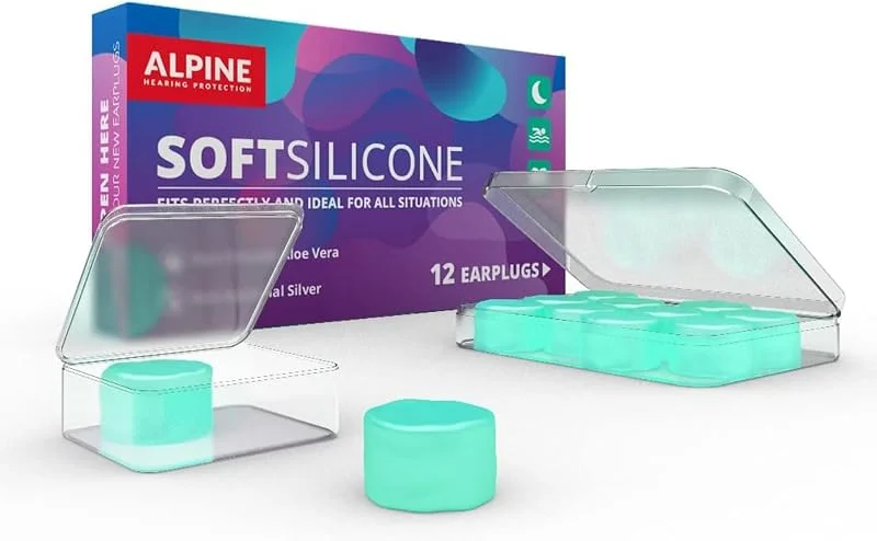 Alpine SoftSilicone – Formbara silikonöronproppar – Dämpning 28 dB – Perfekta för att minska ljud vid koncentration, för sömn och vid simning – Förpackning med 12 st (6 par) — Hörlurar och ljud