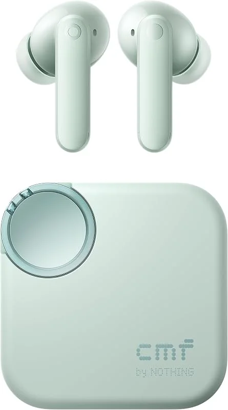 CMF by Nothing Buds 2 trådlösa öronproppar med 48 dB hybrid ANC, 55 timmars batteritid, 11 mm PMI-drivrutin, 6 HD-mikrofoner och rumsligt ljud, IP55 vattentålig – ljusgrön — Hörlurar och ljud