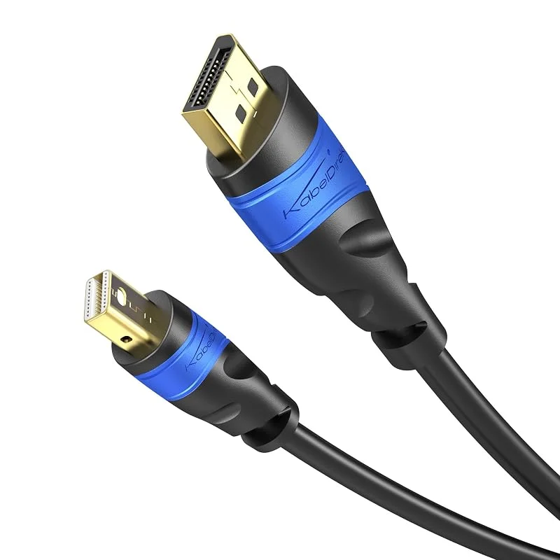 KabelDirekt – Mini DP till Displayport-kabel – 1m – serie TOP — Laddning och kablar