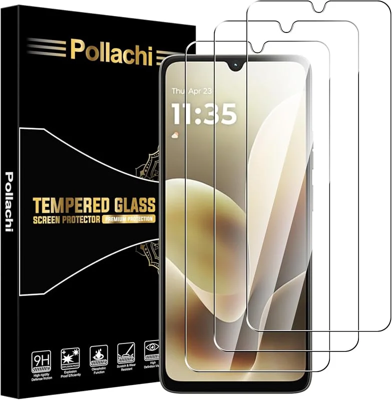 [3 stycken härdat glas till Motorola Moto G06, G06 Power 5G, hårdhet 9H reptåligt, bubbelfritt fingeravtryck, skärmskydd för Motorola Moto G06, G06 Power 5G — Mobil och surfplatta