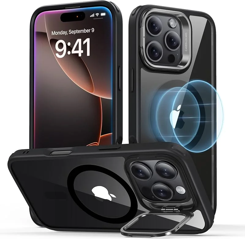 ESR för iPhone 16 Pro-fodral Flex Stand, för MagSafe, klar svart — Mobil och surfplatta