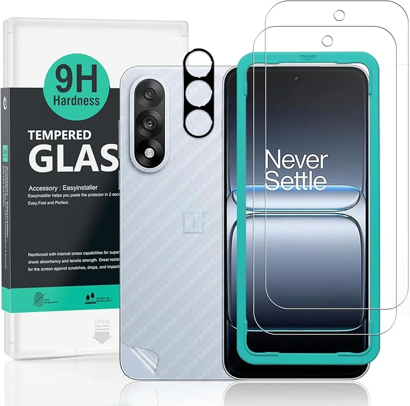 Ibywind Skärmskydd för OnePlus Nord 5 5G, 2-pack Härdat Glas med 9H Hårdhet och Kameralinsskydd, med Installationsram, Fingeravtrycksstöd, Inga bubblor, Reptålig och Krossäker — Mobil och surfplatta
