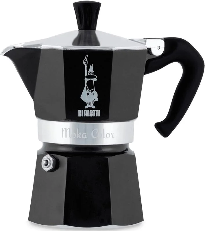 Bialetti – Moka Express: Klassisk Espressobryggare För Spishäll, Kokar Riktigt Italienskt Kaffe, Kaffebryggare Moka 3 Koppar (130 Ml), Aluminium, Svart — Kök & Hushåll