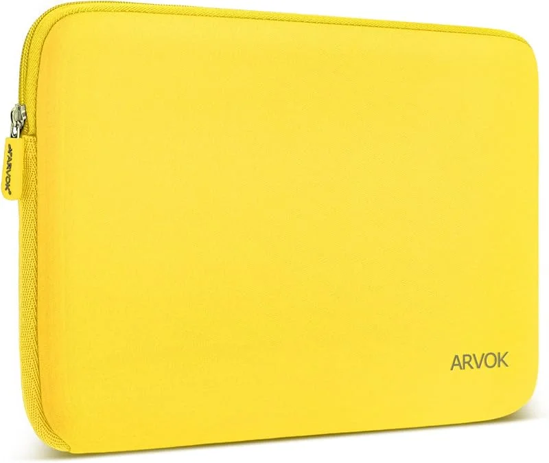 Arvok 11 11, 6 12" fodral för bärbar dator, neoprenfodral, skydd för PC, Chromebook Ultrabook Netbook, surfplatta, (gul) — Mobil och surfplatta