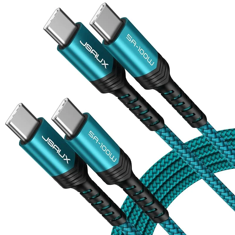 JSAUX USB C to USB C Cable för iPhone 18 Pro, Green — Mobil och surfplatta