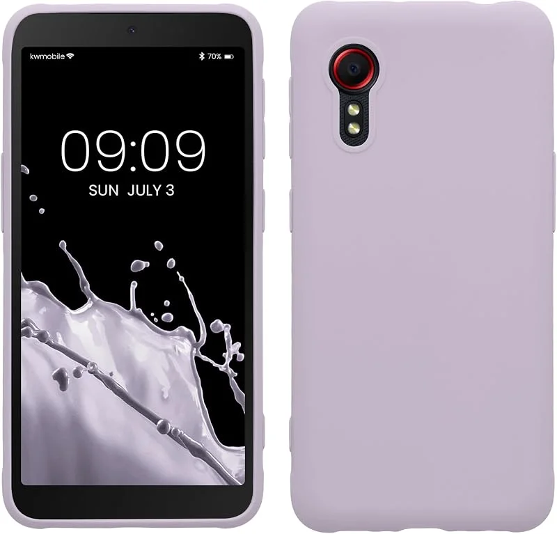 kwmobile Samsung Galaxy Xcover 5 fodral - ultratunt TPU och silikon med upphöjda kanter anti-fall - lila — Mobil och surfplatta