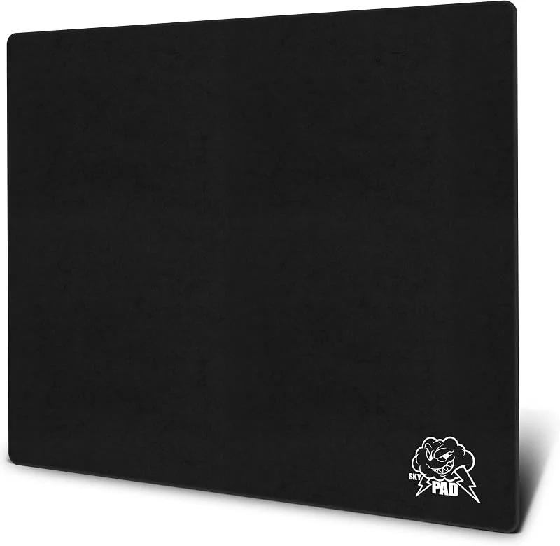 SkyPAD Glass 3.0 XL Gaming-musmatta med molnlogotyp, Yrkesmässig stor musmatta, 400 x 500 mm, Black, Specialglasyta med förbättrad precision och hastighet — Datortillbehör