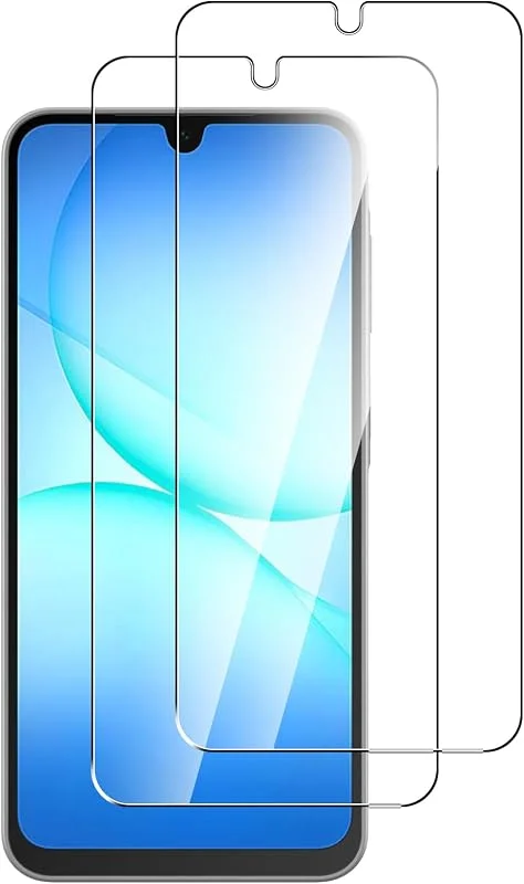 WFTE 2-pack skärmskydd för Samsung Galaxy A17, A18 5G, 9H hårdhet, fingeravtryck, inga bubblor, härdat glas, skärmskydd Samsung A17 — Mobil och surfplatta
