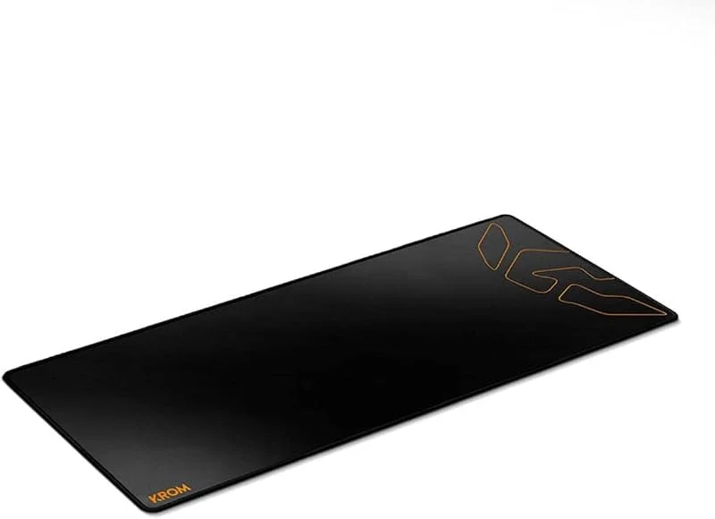 KROM Knout XL Gaming Mousepad -NXKROMKNTXL- Musmatta 900x350x3mm för datormus, slät och mjuk yta, gummibas, svart — Datortillbehör