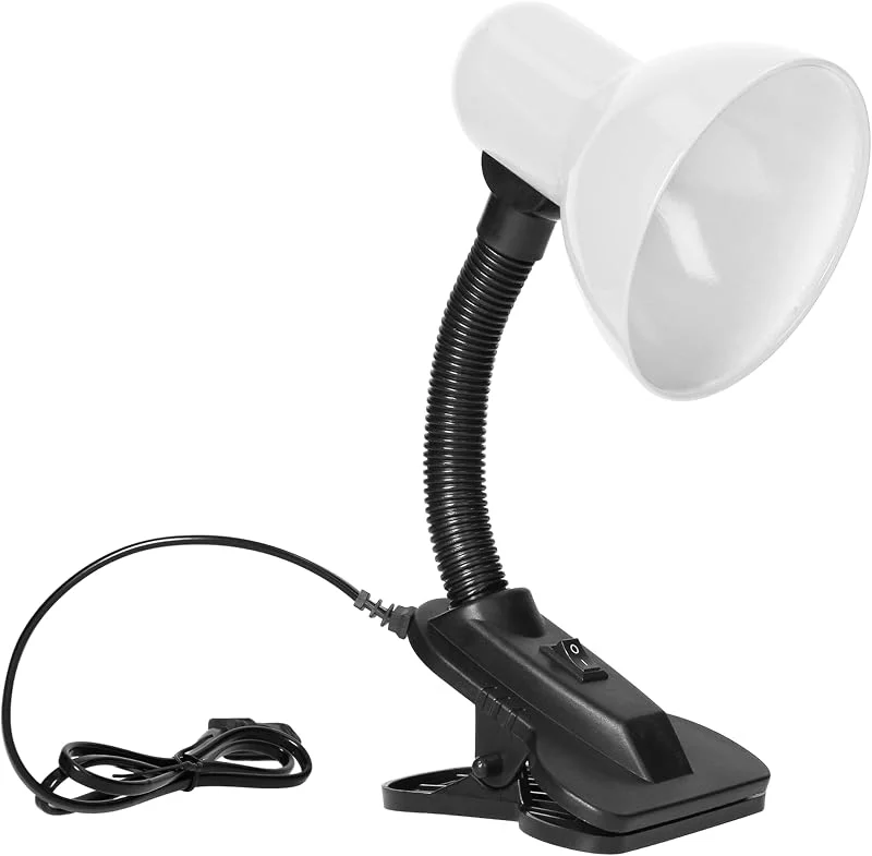 VIRONE LATSA Skrivbordslampa med Klämma E27 40W (ingen glödlampa) Stål + Plast Kabellängd ~90 cm (vit) — Hushållselektronik