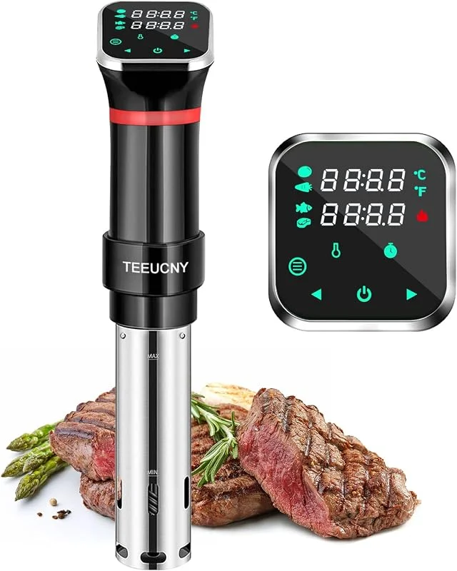 Sous Vide, 1 100 W sous-vide stick precisionskokare nedsänkningscirkulator exakt temperaturinställning, digital timer, ultra-tyst, LCD-pekskärm, rostfritt stål, sous vide cooker — Kök & Hushåll