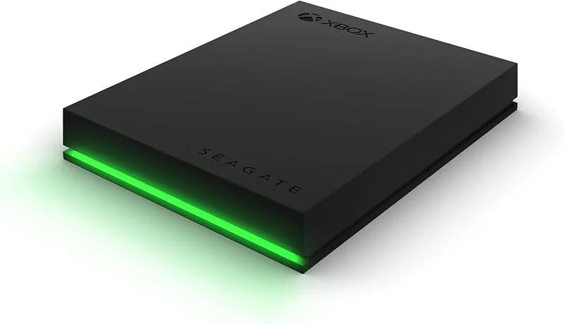 Seagate Game Drive for Xbox, 4TB, External Hard Drive Portable, USB 3.2 Gen 1, Black with built-in green LED bar, Xbox Certified, 2 year Rescue Services (STKX4000402) — Hårvård