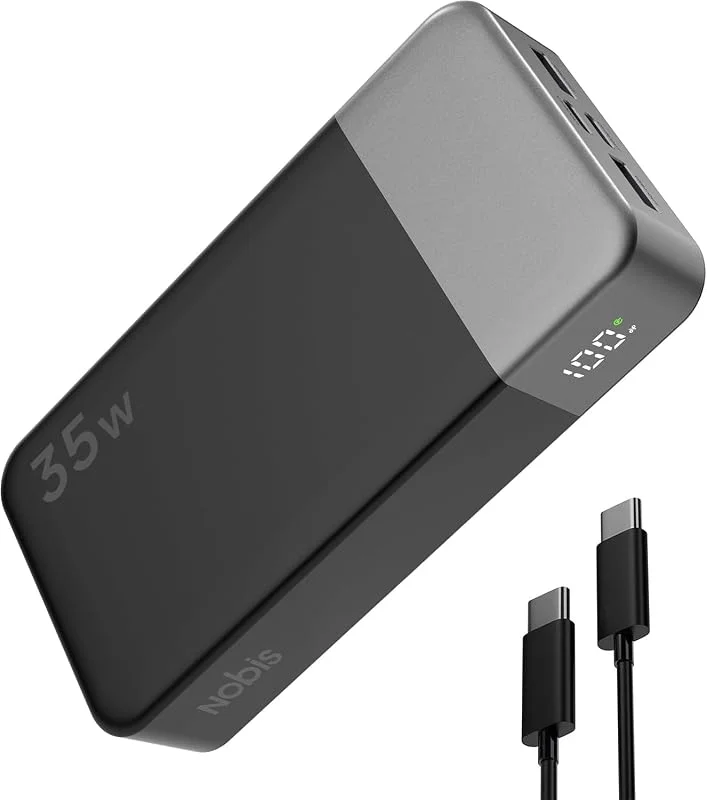NOBIS Power Bank 20000mAh 35W Snabbladdning Extern Batteripack — Mobil och surfplatta