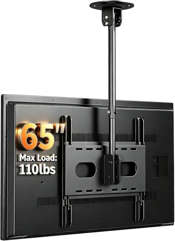 suptek TV-fäste i tak passar de flesta 26-55 tum LCD LED-plasmapanelskärm med max VESA 400 x 400 mm laddad upp till 45 kg, 100 lbs justerbar höjd MC4602 — TV och streaming
