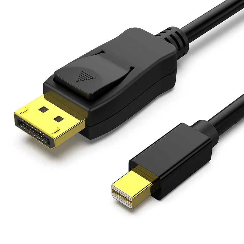 BENFEI 1, 8 m Mini DisplayPort till DisplayPort-kabel, Mini DP (Thunderbolt-kompatibel) till DP hane till hane, guldpläterad kabel, stöder 4K vid 60 Hz, 2 K, 144 Hz — Laddning och kablar