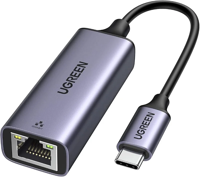 UGREEN USB C RJ45 Ethernet Adapter 1000 Mbps Kompatibel med iPhone 16 Series. Thunderbolt 3, Mac Pro, Galaxy S21, Huawei P40, Dell XPS 15 etc（Grå） — Laddning och kablar