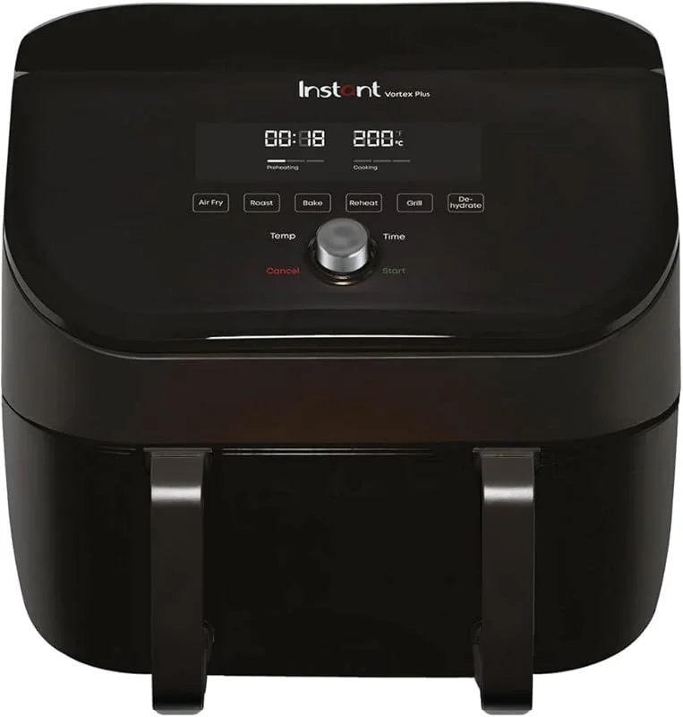 Instant Vortex Plus VersaZone Varmluftsfritös – 8, 5 l digital luftfritös, svart, 8-i-1 smarta program – fritering, bakning, stekning, grillning, torkning, uppvärmning, XL kapacitet – 1 700 W — Kök & Hushåll