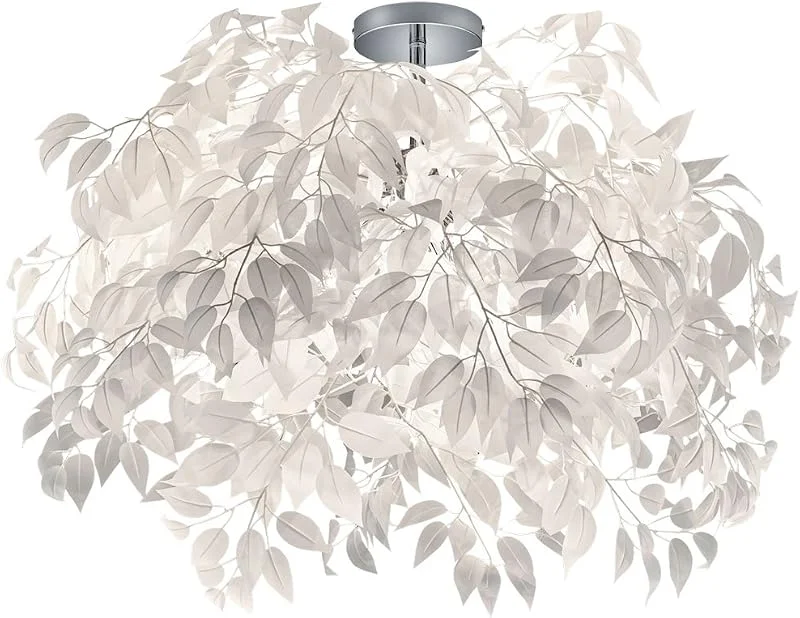 Reality Leuchten R60463001 Leavy, Taklampa, E14, Vitt, 70 x 70 x 73 cm — Smart belysning