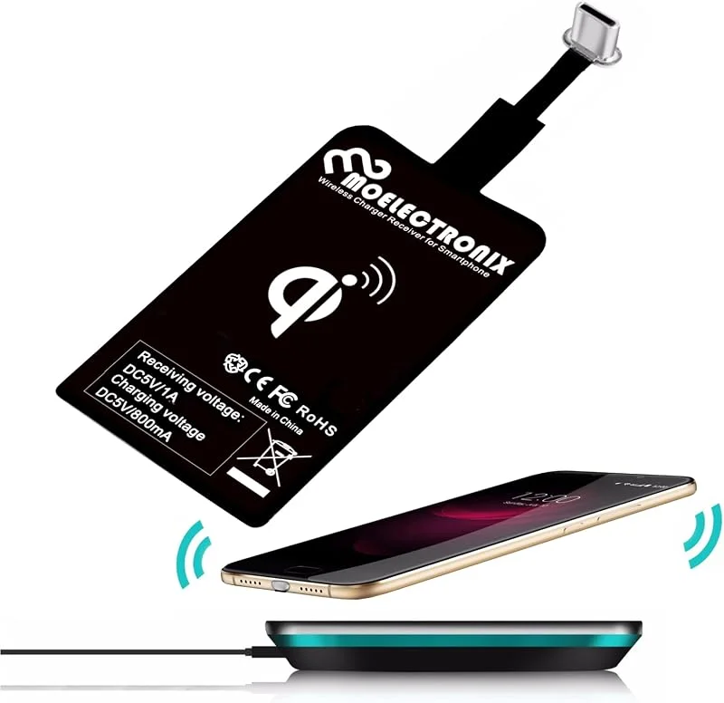 USB TYP C Qi lämplig för Samsung Galaxy S26 S25 S24 S22 S21 FE Ultra 5G S20+ A56 A36 A54 A34 Note Z FLIP 3 XCover 4s 5 6, Trådlös mottagare induktion adapter laddare, Laddare — Mobil och surfplatta