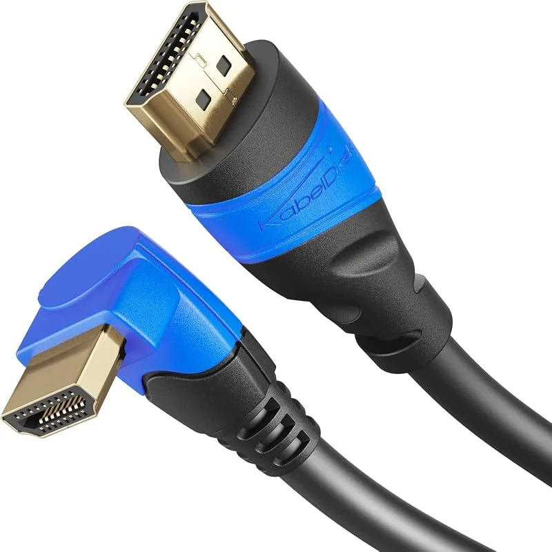 KabelDirekt – 90° vinklad 8K, 4K HDMI-kabel – 0, 5m — Laddning och kablar