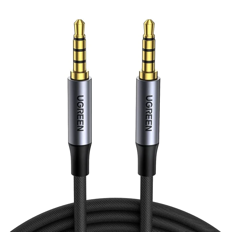 UGREEN Aux Kabel 3, 5 Jack till 3, 5 Jack Kabel 3.5mm klinkenkabel 4 Polig 1m — Hörlurar och ljud