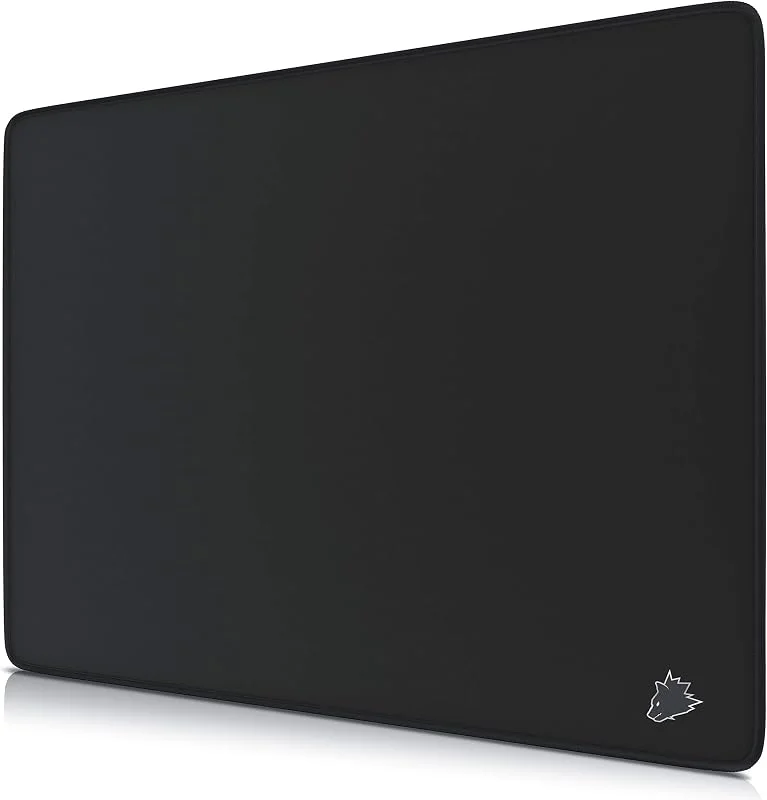 TITANWOLF – XXL Speed gaming-musmatta Titanwolf svart 440 x 350 mm – XXL musmatta – bordsunderlägg stor storlek – förbättrar precision och hastighet — Datortillbehör