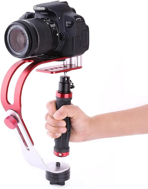 Pro bärbar kamera stabilisator Steady Gimbal stabilisator universal handhållen gimbal stabilisator för actionkameror bild- och videostabilisator aluminium — Portabel digital och ljud